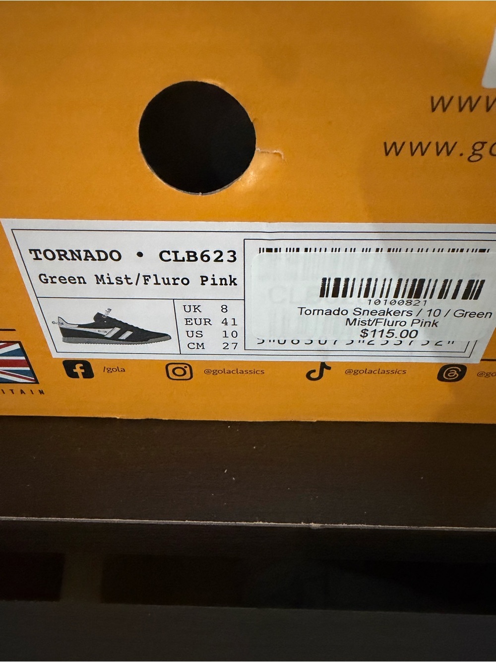 NIB goal tornado in green mist/ fluro pink - Picture 3 of 5